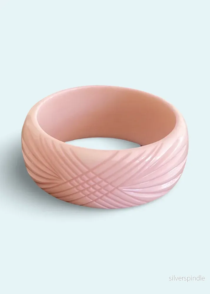 Brett armband i vintagestil - pastellrosa