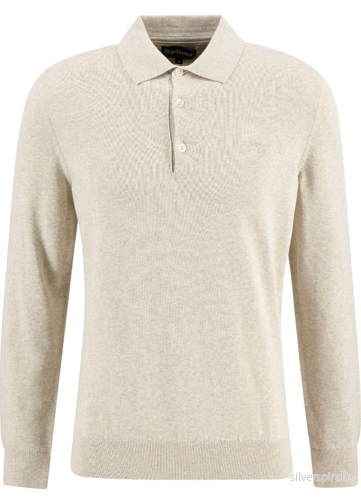 Barbour Pima Cotton Knitted Polo Shirt Neutral - Bild 2