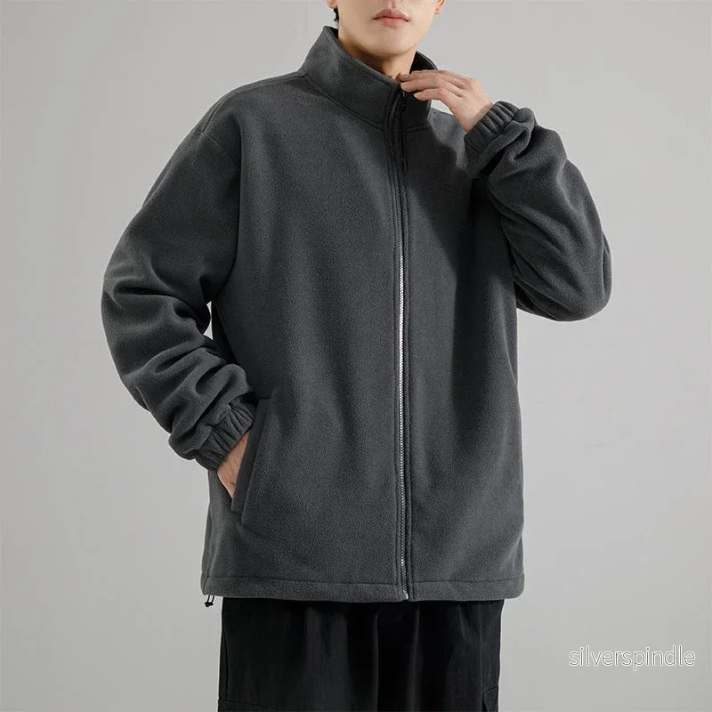 Ethan | Varm Fleece Cardigan med Ståkrage - Bild 3
