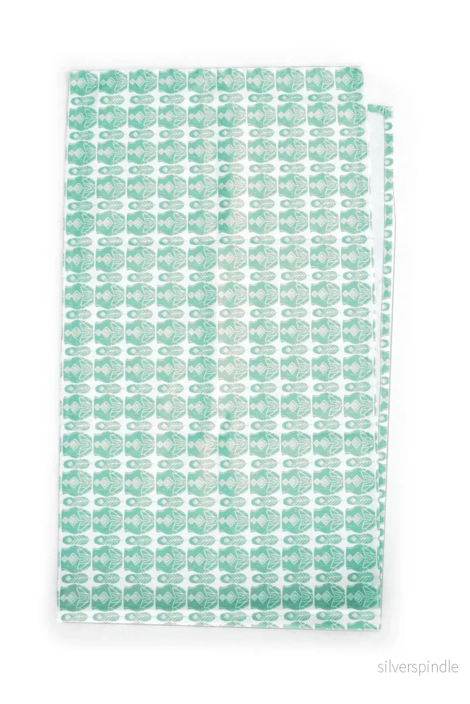 Löpare Rytm Bomull Turkos/Vit 40×140cm - Bild 2