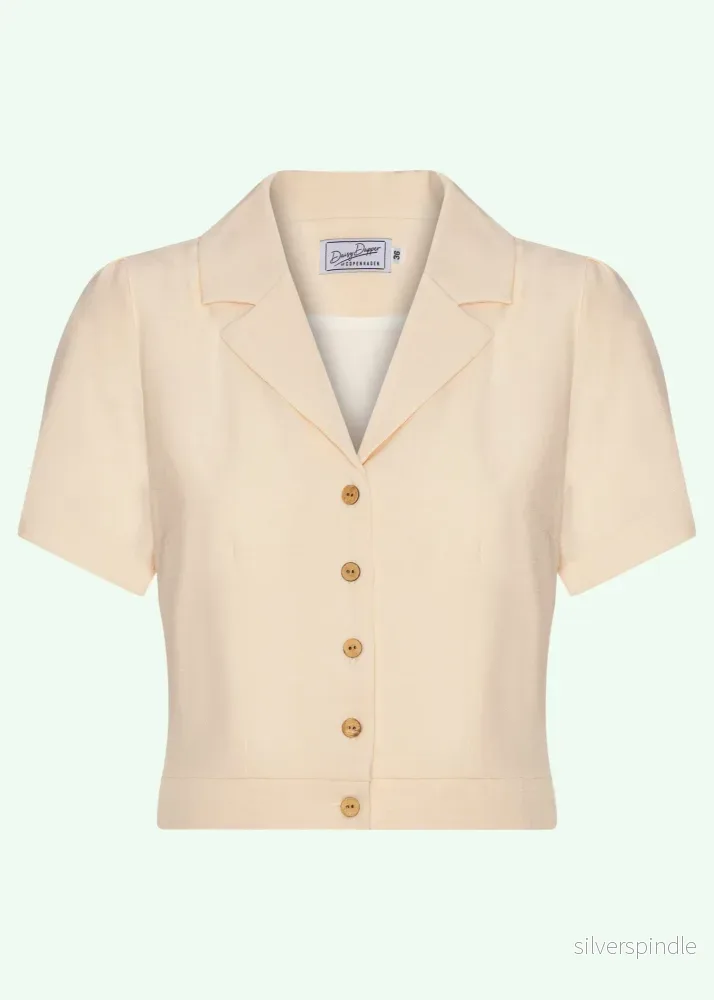 Daisy kortärmad skjorta - off-white