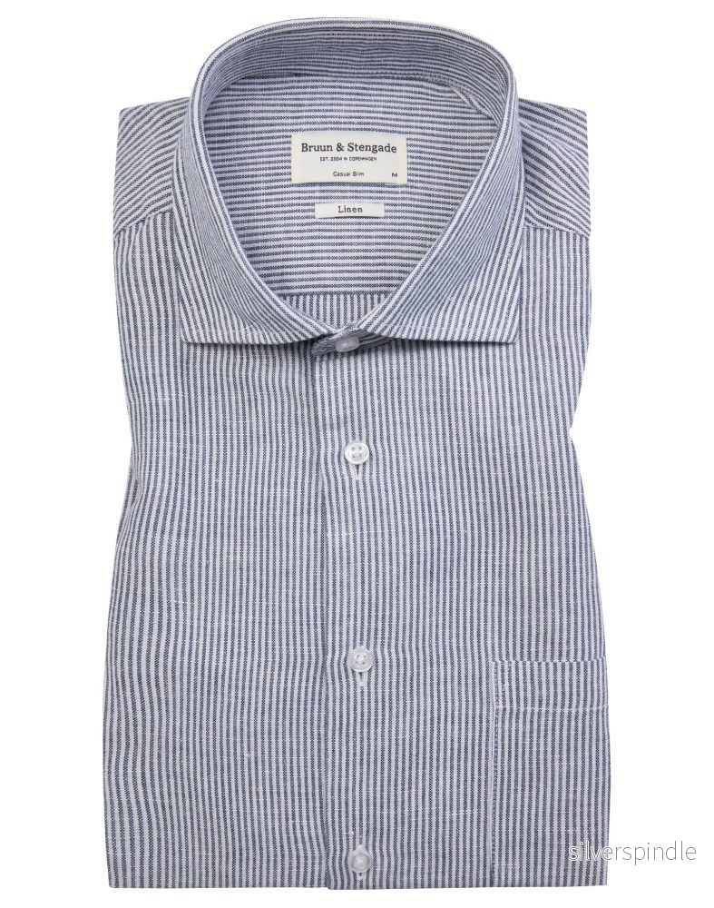 BS Alonso Casual Slim Fit Skjorta – Blue/White BS Alonso Casual Slim Fit Skjorta – Blue/White