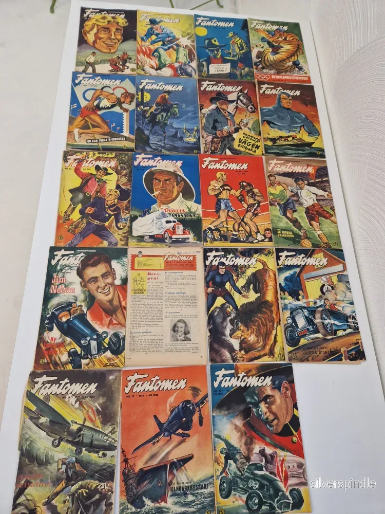 Serietidningar Fantomen från 1952 Serietidningar Fantomen från 1952