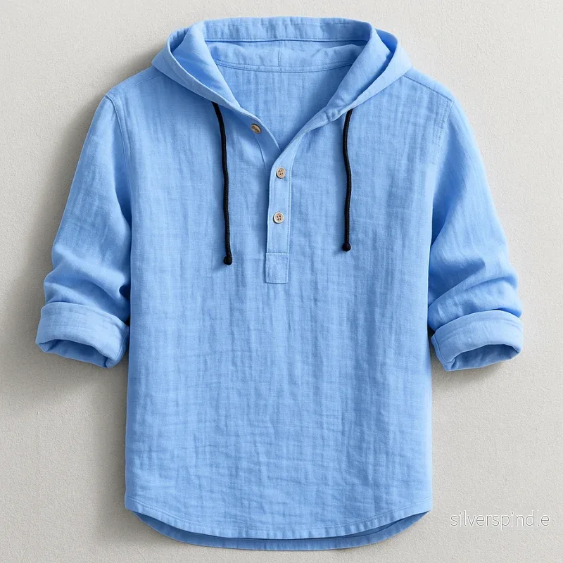 Noah | Avslappnad Långärmad Herrhoodie Med Funktionella Detaljer