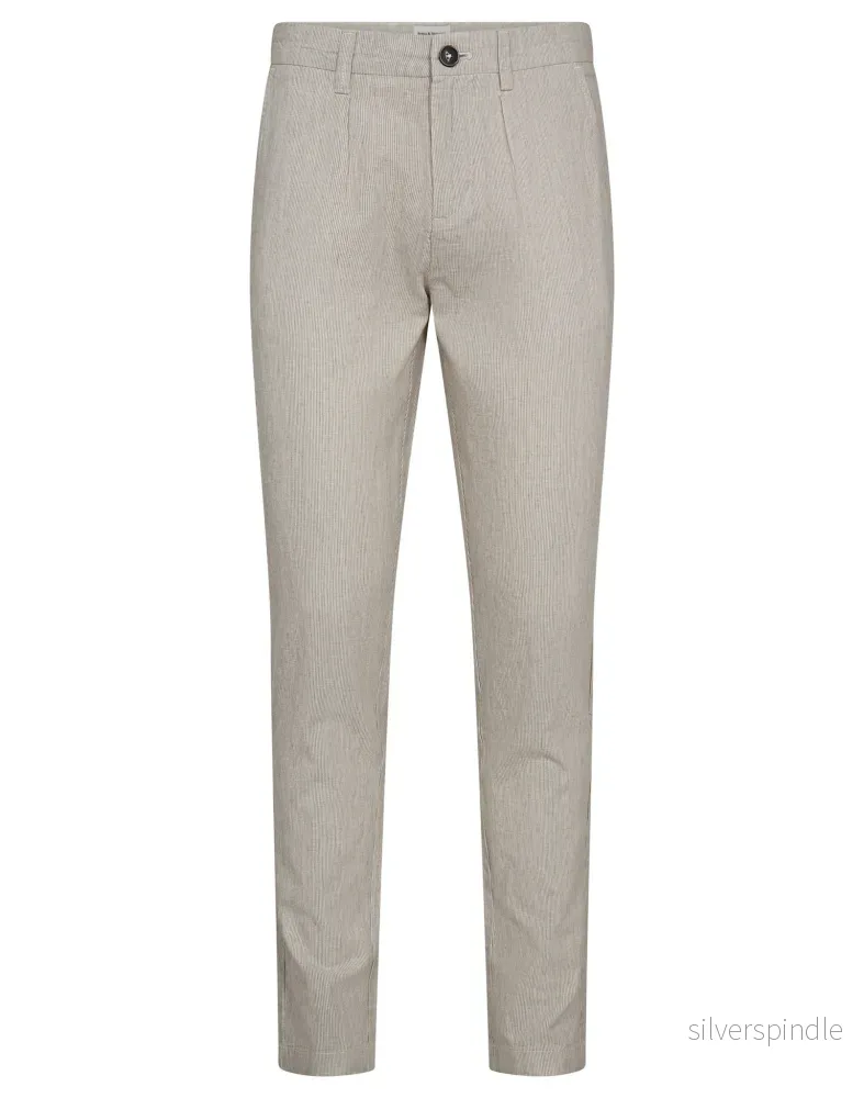 BS Ikaros Slim Fit Chinos – Beige/White BS Ikaros Slim Fit Chinos – Beige/White