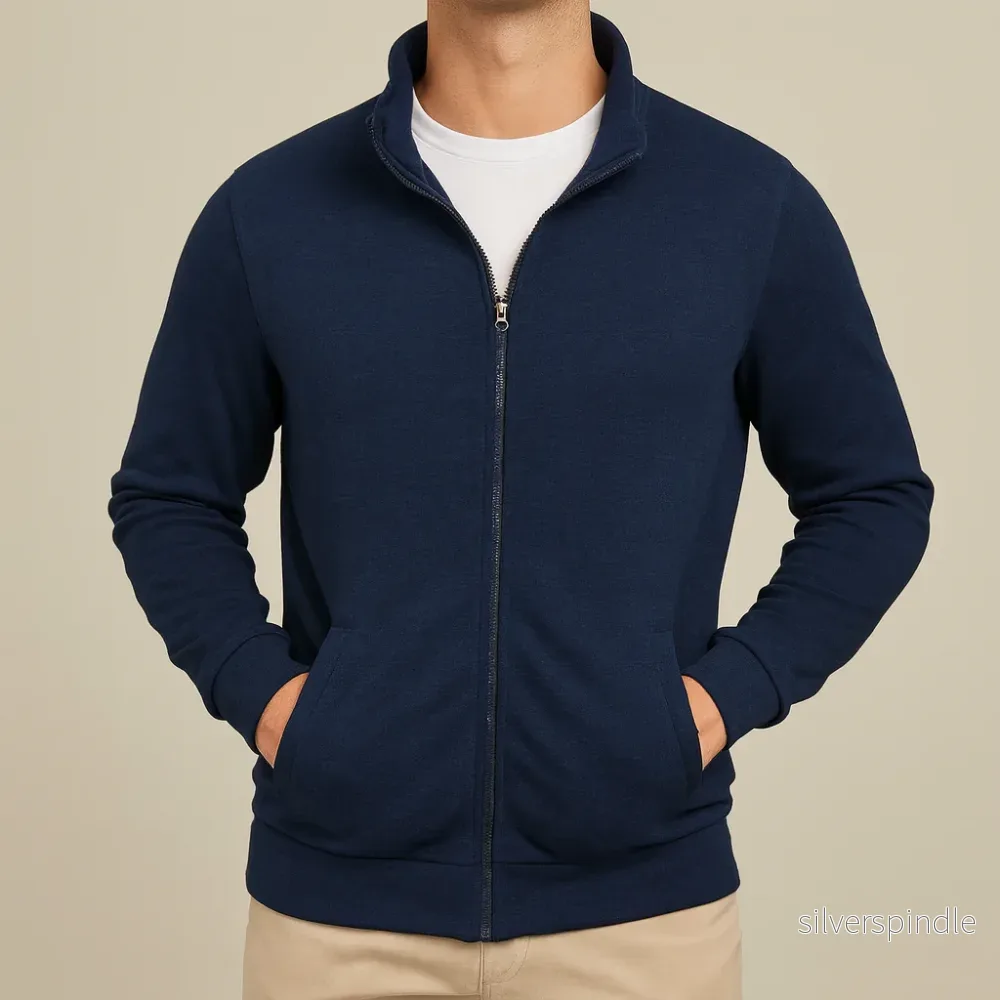 Ethan | Slim Fit Långärmad Zip-Cardigan för Vardagsanvändning Ethan | Slim Fit Långärmad Zip-Cardigan för Vardagsanvändning
