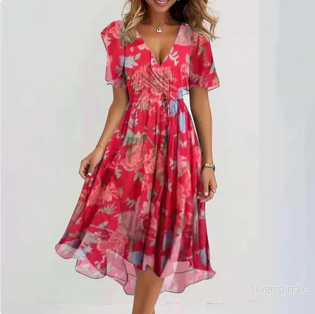 Sofia | Elegant Midi Sommarklänning för Midsommar Fest | Modell 2 - Bild 3