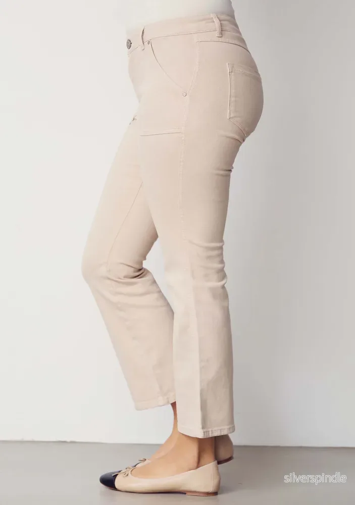 Como Twill Flare Pant - Dark Sand - Bild 3