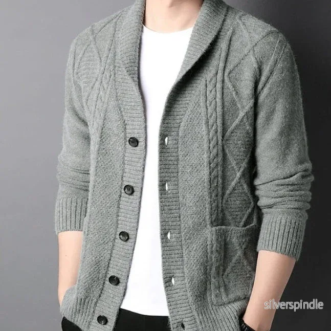 Liam | Avslappnad Långärmad Cardigan med Slagkrage - Bild 3