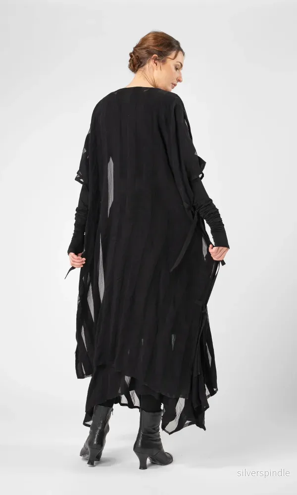 Kaftan i randig viskosmix - Bild 2