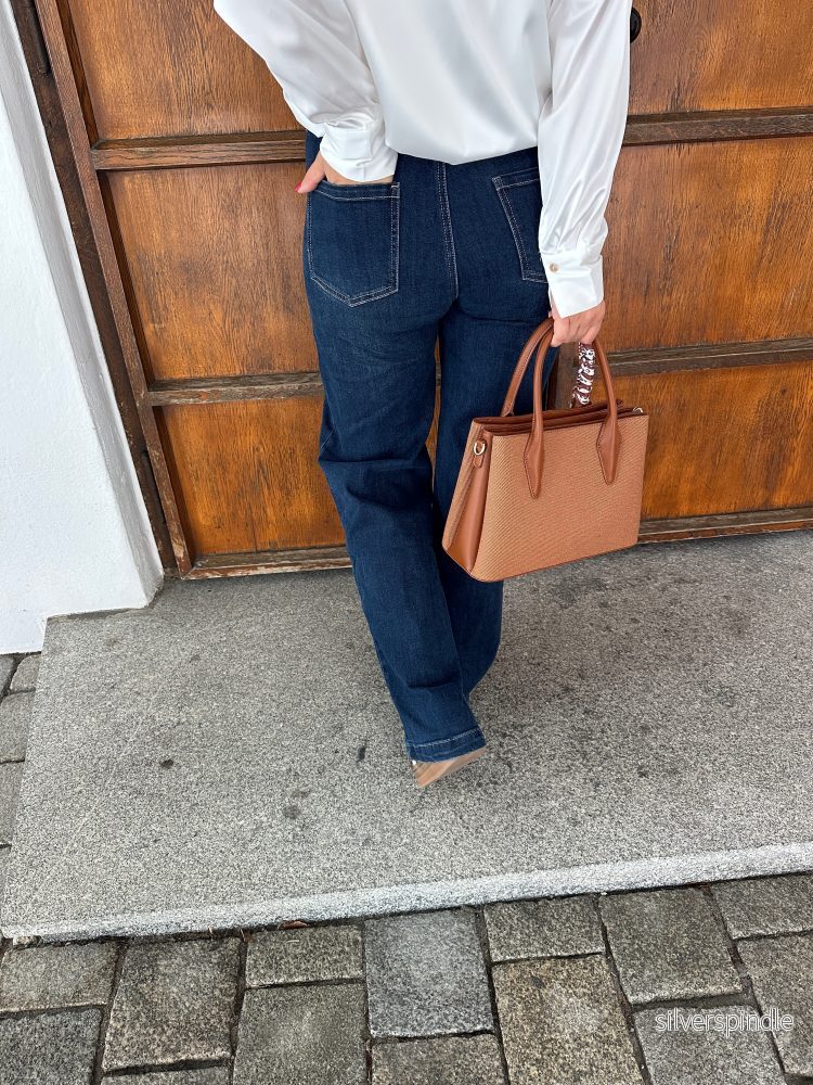 Emma | Elegant Hög Midja Vida Ben Jeans - Bild 3