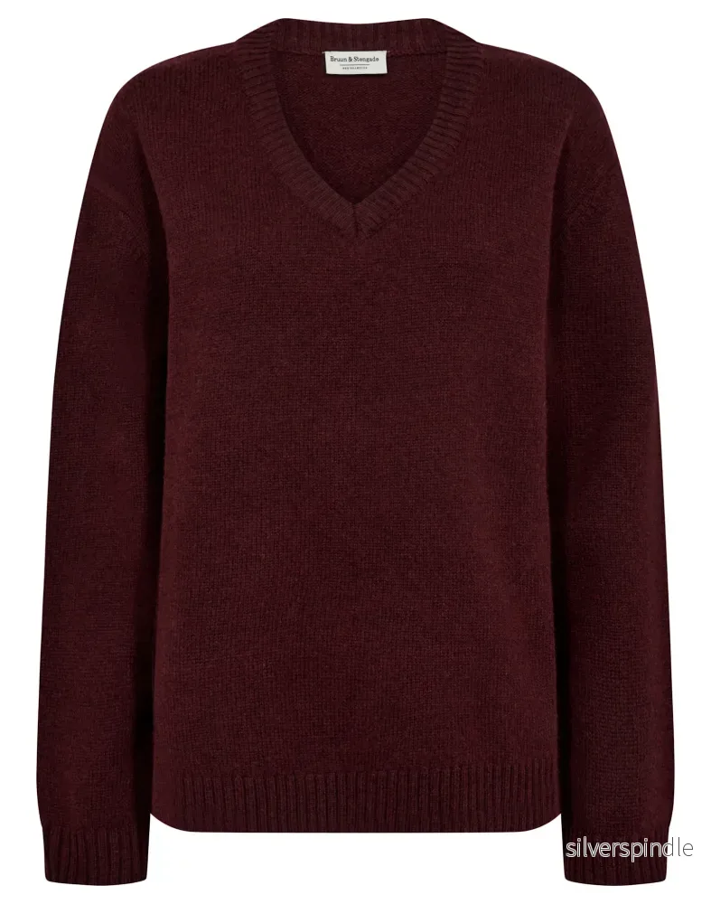 BS Lina Regular Fit Stickat - Bordeaux