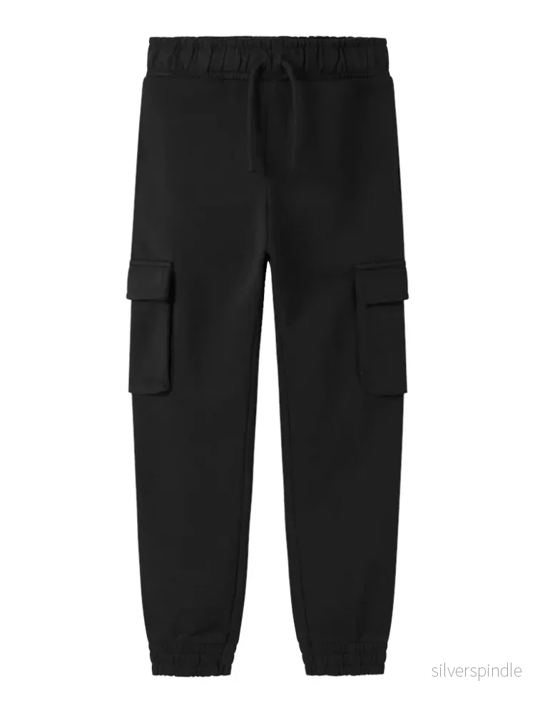 Svarta Cargo Sweat Byxor