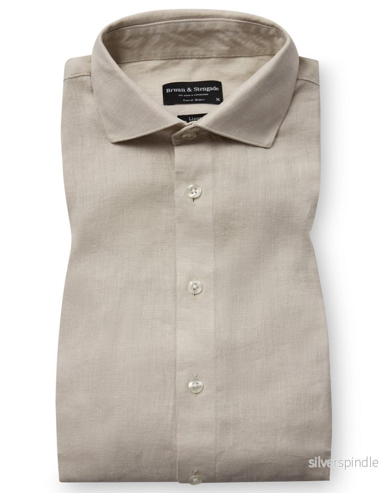 BS Brisbane Casual Modern Fit Skjorta - Sand