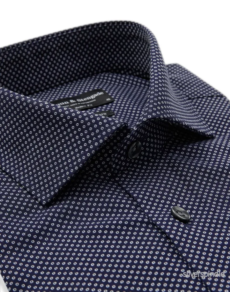 BS Teague Modern Fit Skjorta - Navy - Bild 2