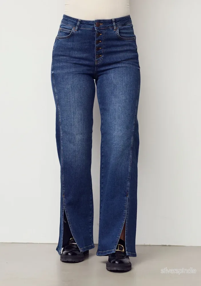 Bologna Split Jeans – Dark denim