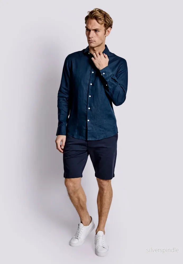 BS Bilbao Casual Modern Fit Skjorta - Navy - Bild 3