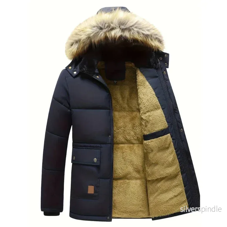 Vinterjacka | Parkas med Isolerad Huva och Multifunktionella Fickor | Hållbar Design för Kalla Dagar - Bild 3