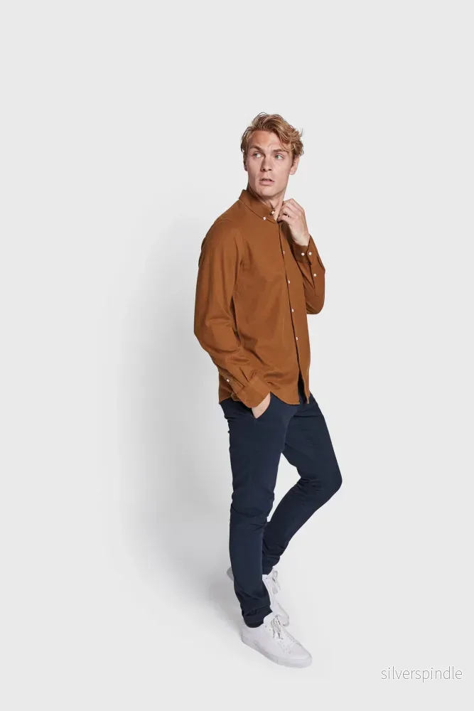 BS Ebruma Casual Modern Fit Skjorta - Ockra - Bild 3
