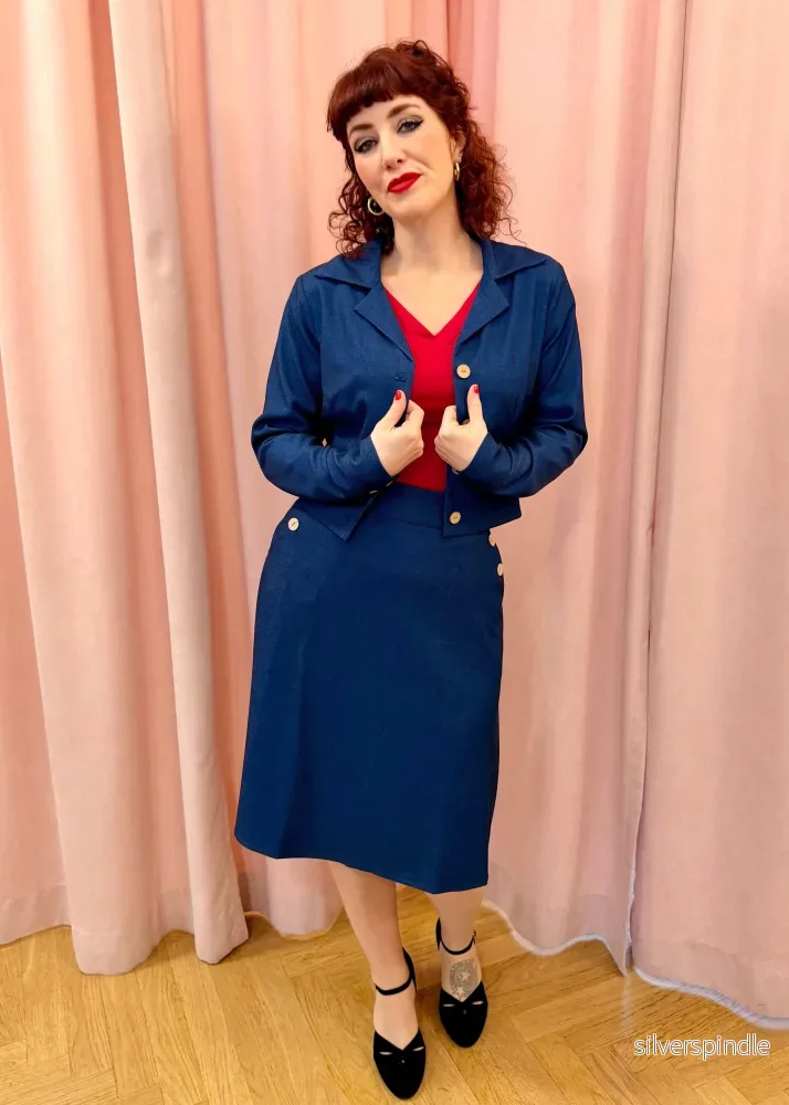1940-tals jacka - blå denimlook - Bild 3