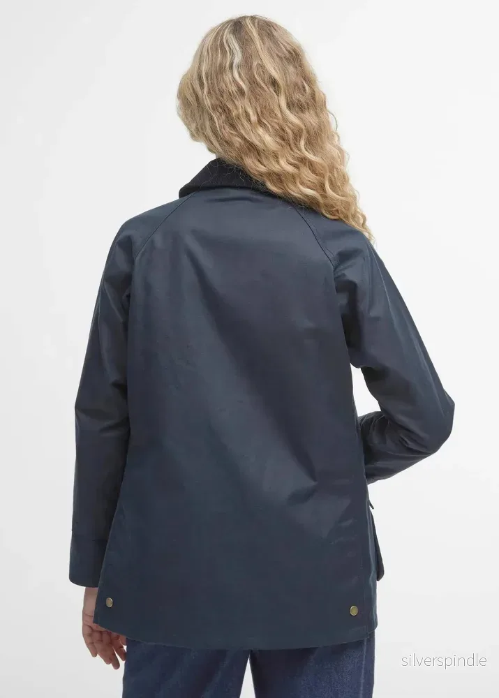 Barbour Acorn Wax Jacket Navy - Bild 3