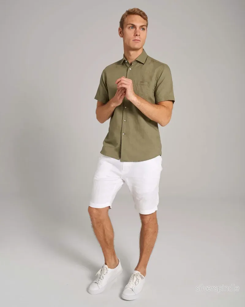 BS Max Casual Modern Fit Skjorta - Army - Bild 3