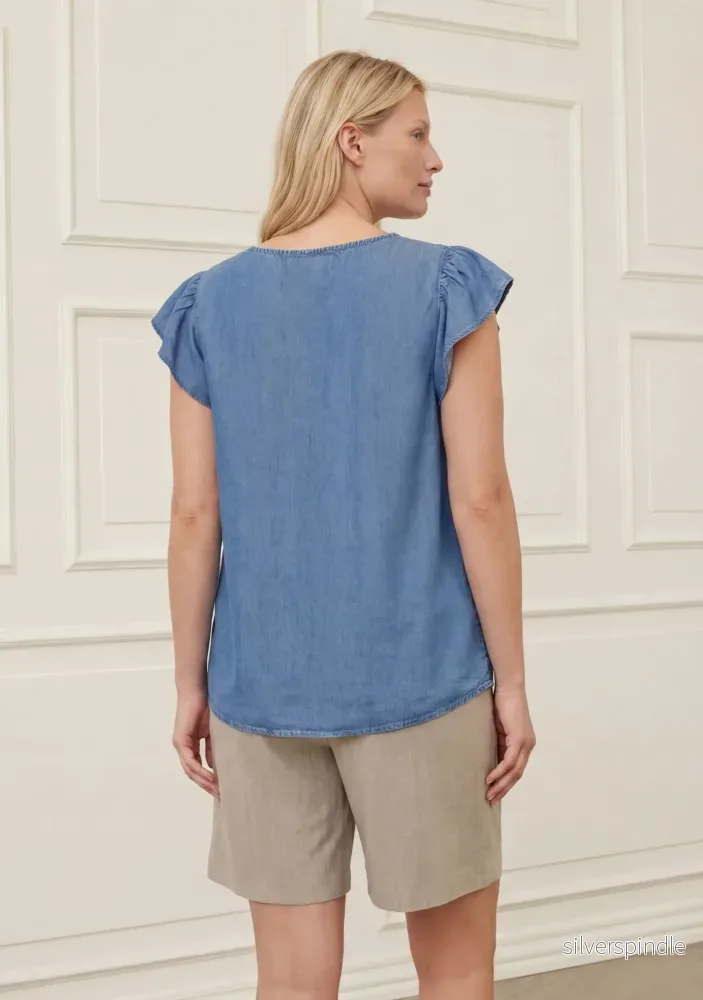 Ganja Smock Top - Denim Blue - Bild 3