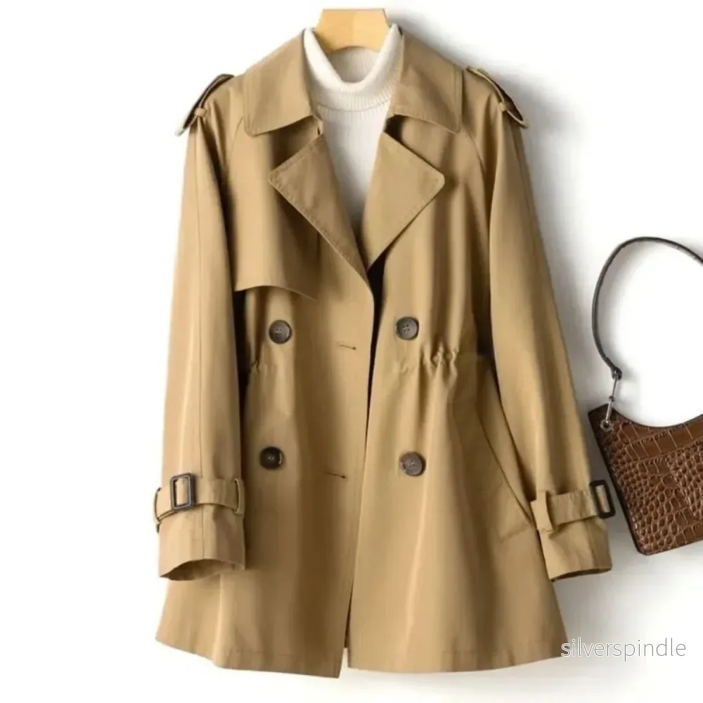 Elegant Trenchcoat | Klassisk Kappa med Knappstängning & Fickor | Tidlös Design för Höstvädret - Bild 3