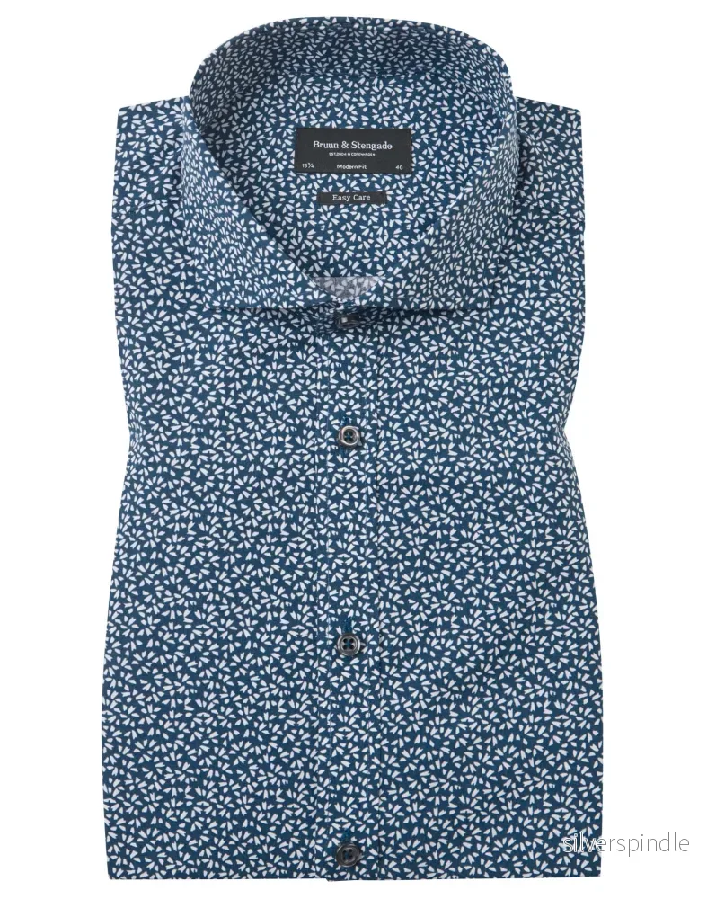 BS Alan Modern Fit Skjorta – Navy BS Alan Modern Fit Skjorta – Navy