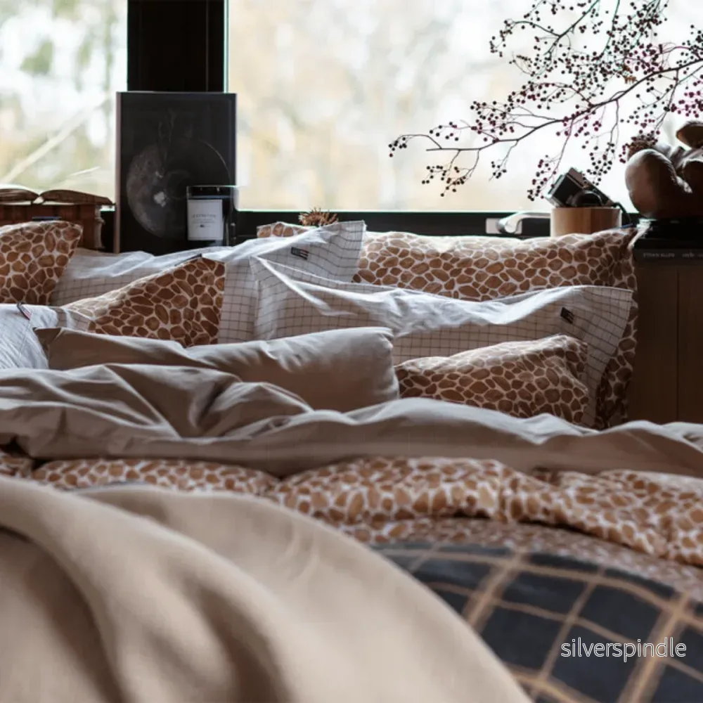 Lexington Printed Giraffe Organiskt Bomull Sateen Påslakan - Outlet - Bild 2