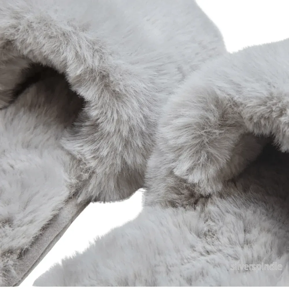 Carpe Diem Beds Fuskpäls Slippers Soft Grey - Outlet - Bild 3