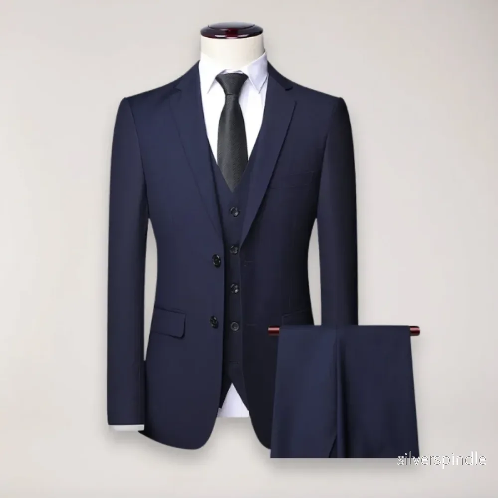 Elegant Tredelad Kostymset för Män med Skräddarsydd Kavaj | Stilren Look för Formella Tillfällen - Bild 2