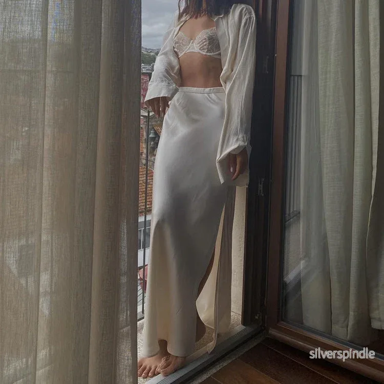 Olivia | Elegant Hög Midja Maxikjol med Sidoslits - Bild 2