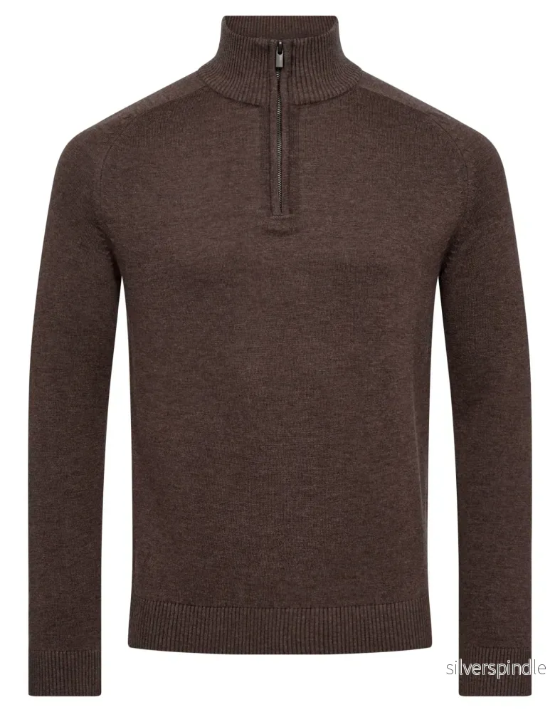 BS Pelle Regular Fit Stickat – Brown