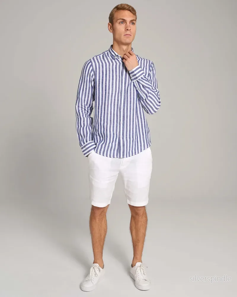 BS Ocon Casual Slim Fit Skjorta - Blue/White - Bild 3