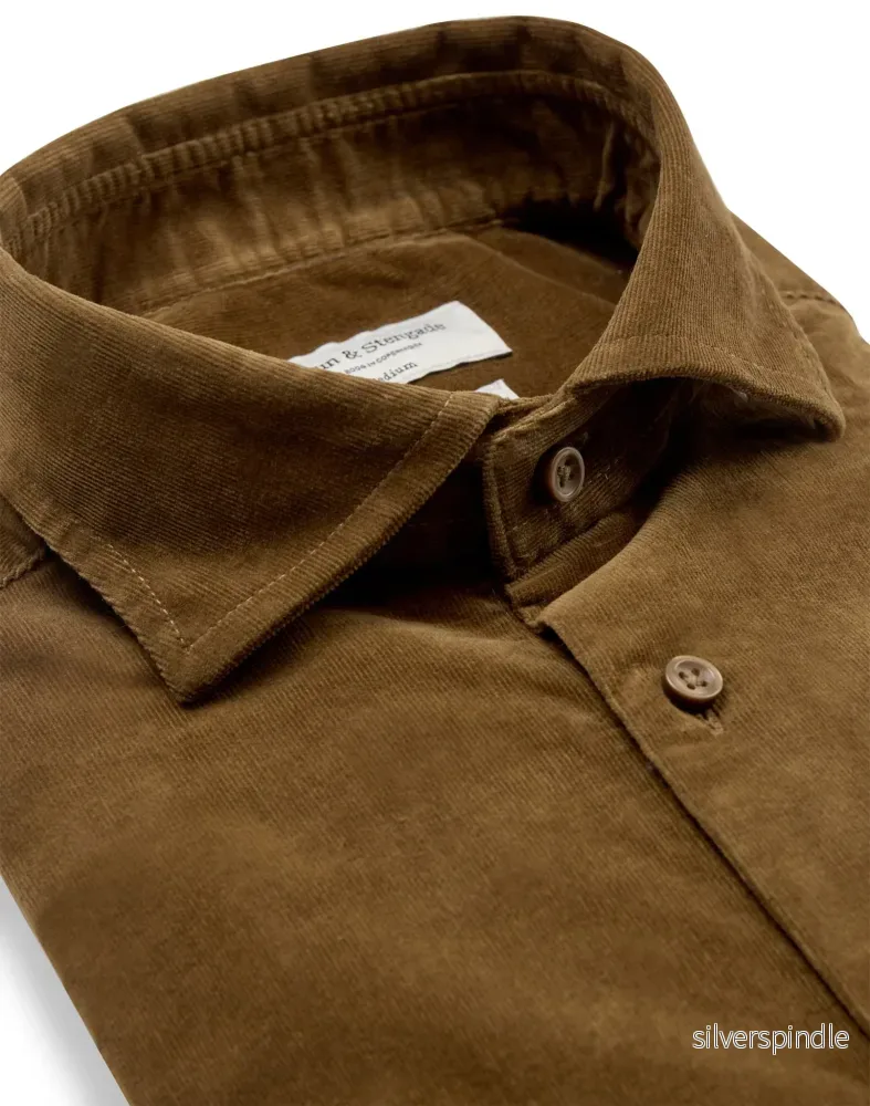 BS Assan Casual Slim Fit Skjorta - Ockra - Bild 2