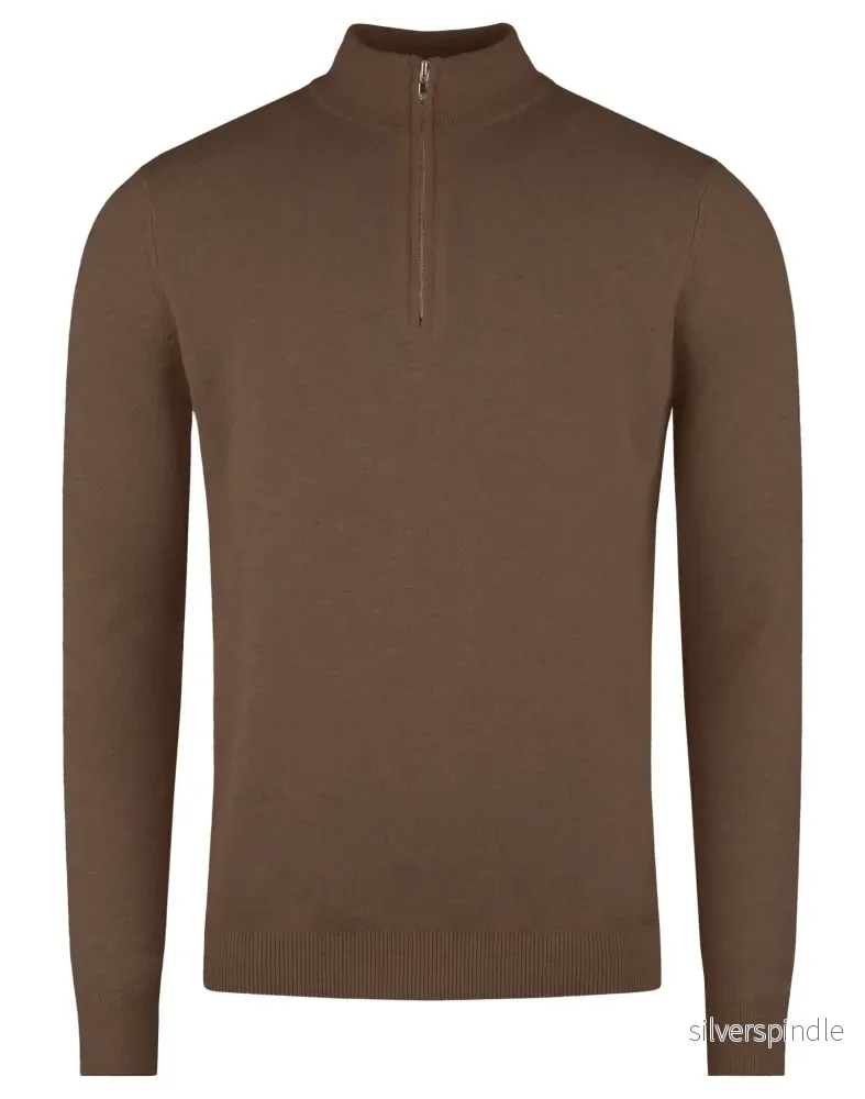 BS Inter Regular Fit Stickad tröja – Brown BS Inter Regular Fit Stickad tröja – Brown