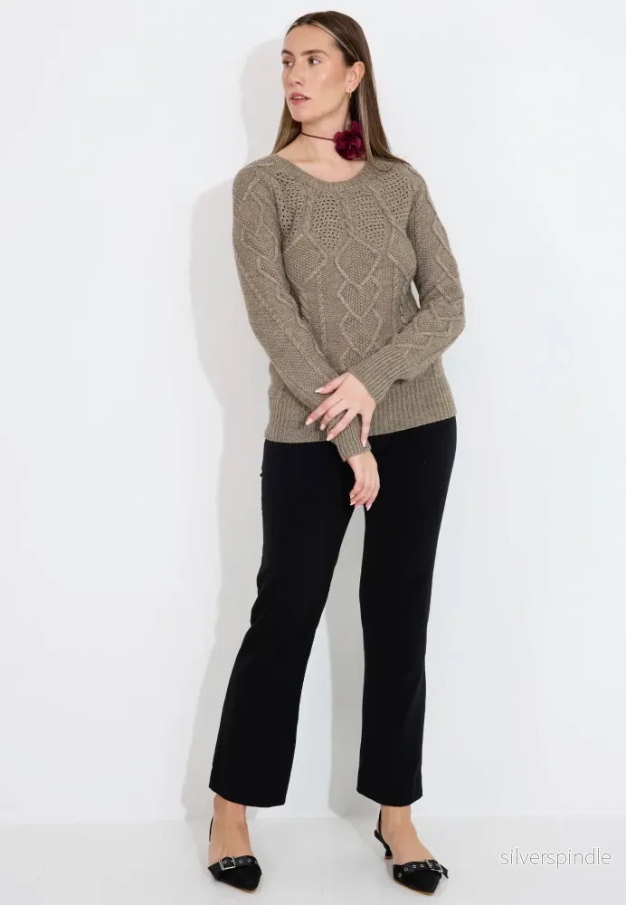 ROUND NECK SWEATER - Grön - Bild 3