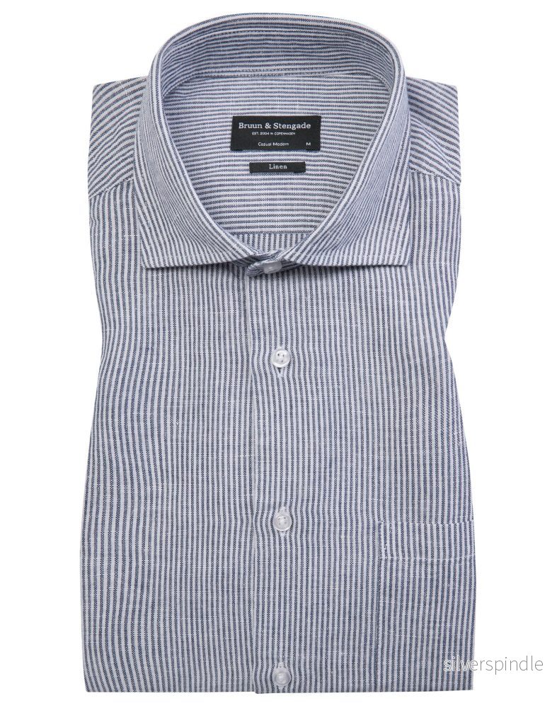 BS Fernando Casual Modern Fit Skjorta – Blue/White BS Fernando Casual Modern Fit Skjorta – Blue/White