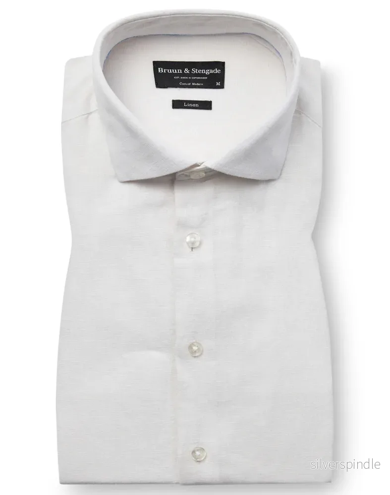 BS Tahaka Casual Modern Fit Skjorta - White