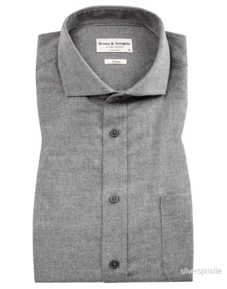 BS Halden casual slim fit skjorta – Grey