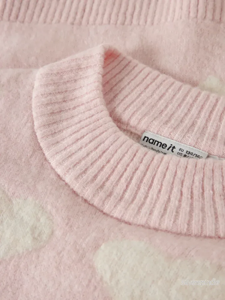 Leify Stickad Oversize Tröja Hjärtmönster - Bild 3