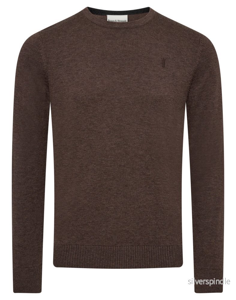 BS Jupiter Regular Fit Stickat – Brown BS Jupiter Regular Fit Stickat – Brown
