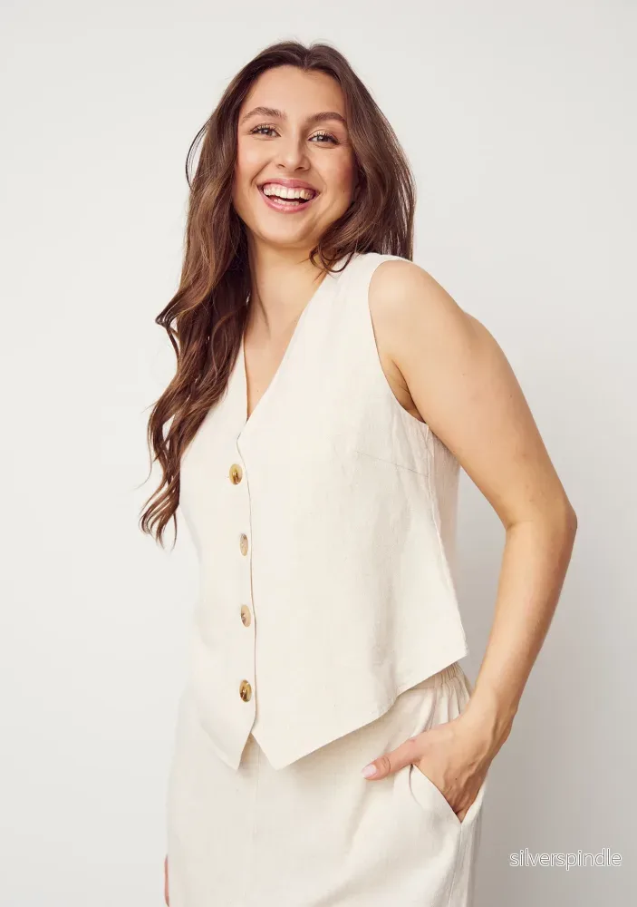 Pearl Waistcoat - Sand - Bild 2