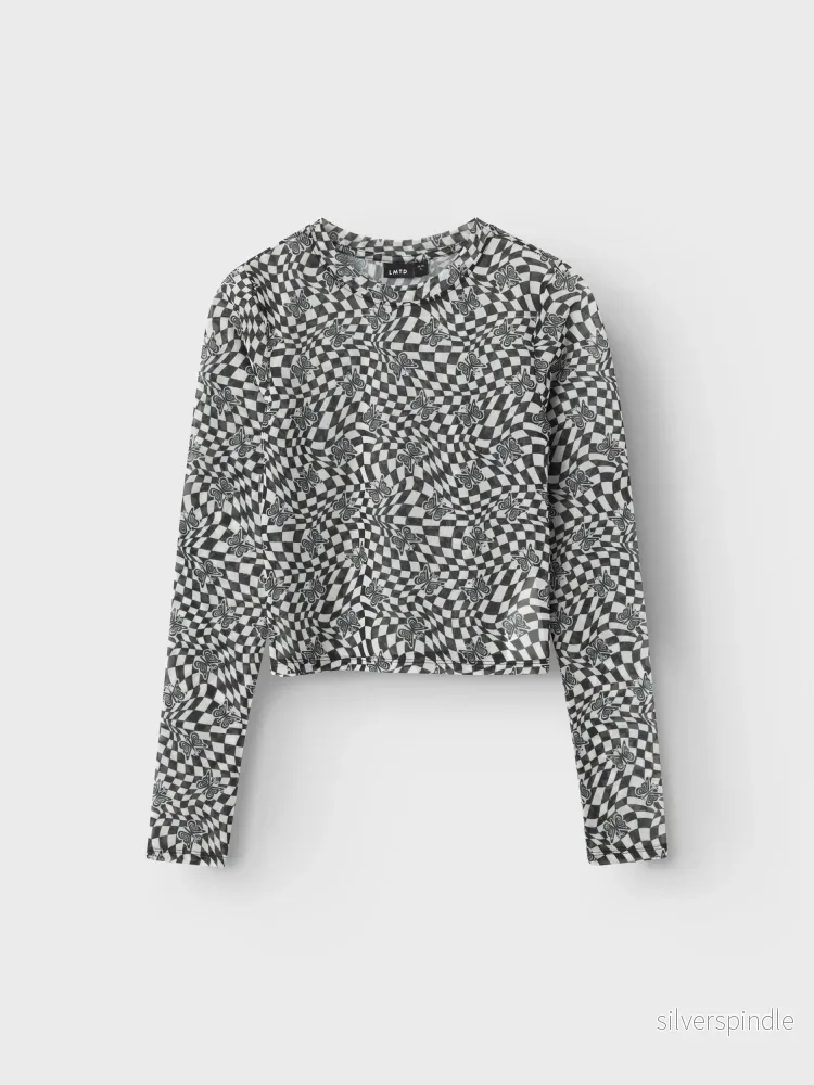 Mesh topp - tröja i mönstrad mesh - Bild 3