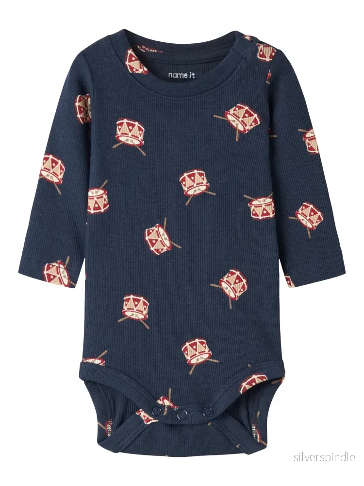 Ristmas Baby Body med Trummor Ristmas Baby Body med Trummor