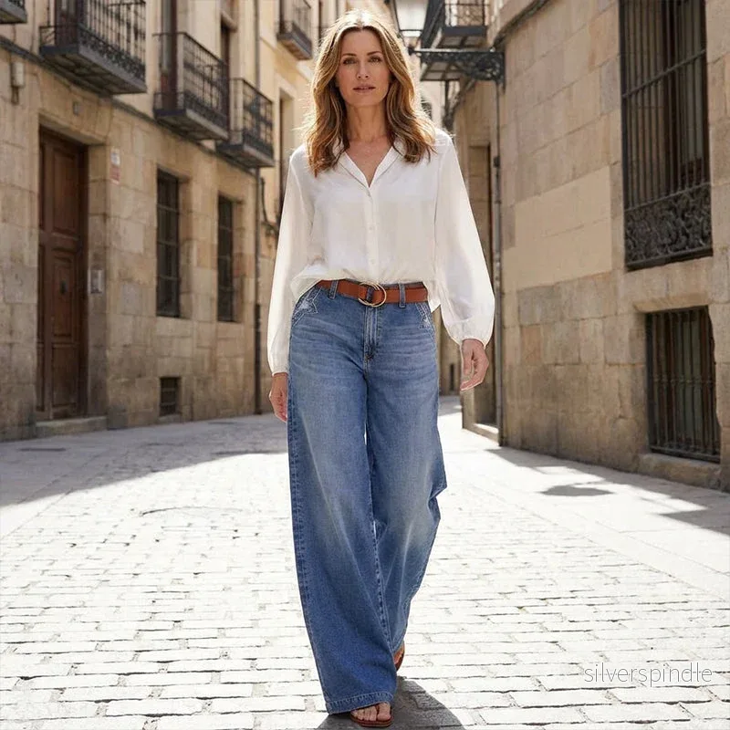 Emma | Vintage Hög Midja Vida Ben Jeans