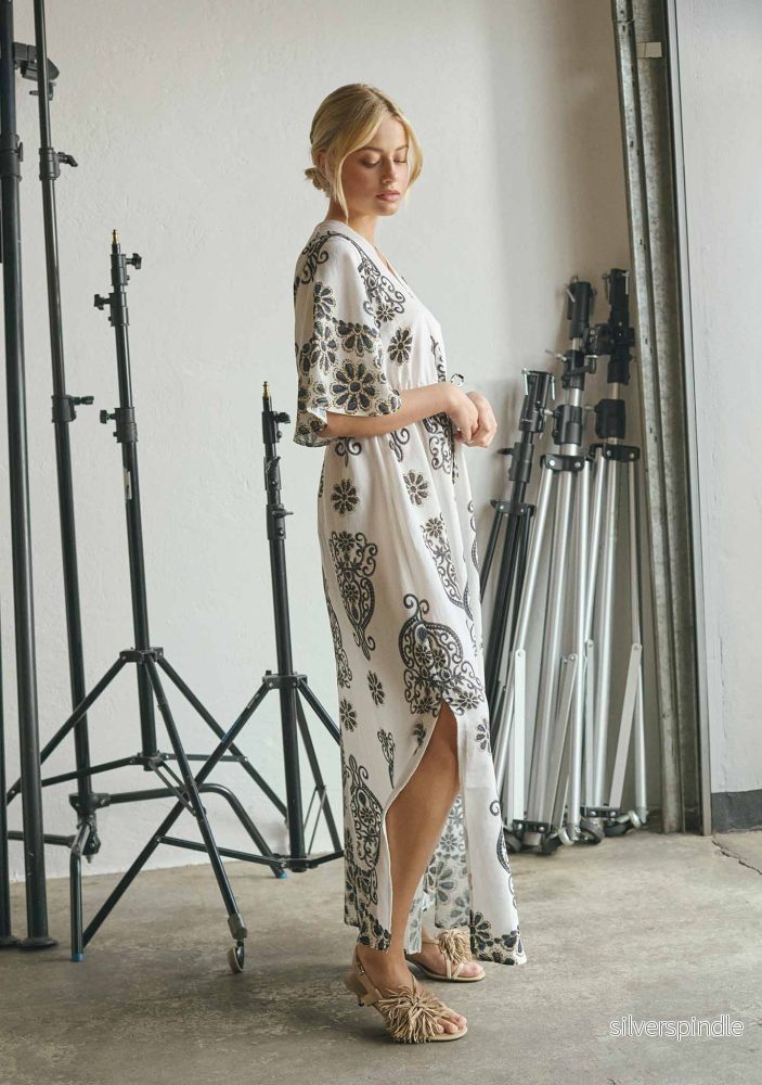 Ane Long Dress – Summer Border Print Ane Long Dress – Summer Border Print