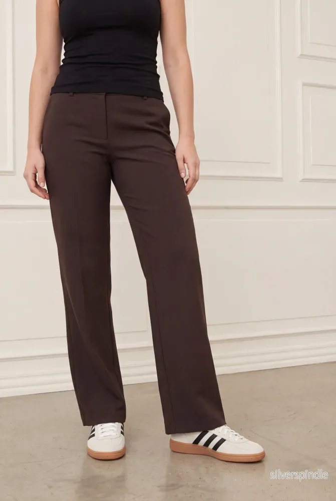 Firenze Wide Pant – Dark brown Firenze Wide Pant – Dark brown