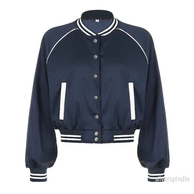 Sophie | Retro Loose Fit Baseballjacka för Hösten - Bild 3